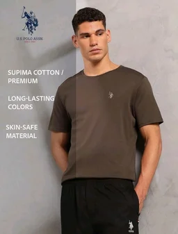 U.S. Polo ASSN. Men's PE002 Supima Cotton Ultra Soft Premium T-Shirt
- L