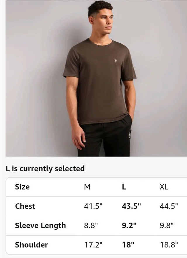 U.S. Polo ASSN. Men's PE002 Supima Cotton Ultra Soft Premium T-Shirt
- L