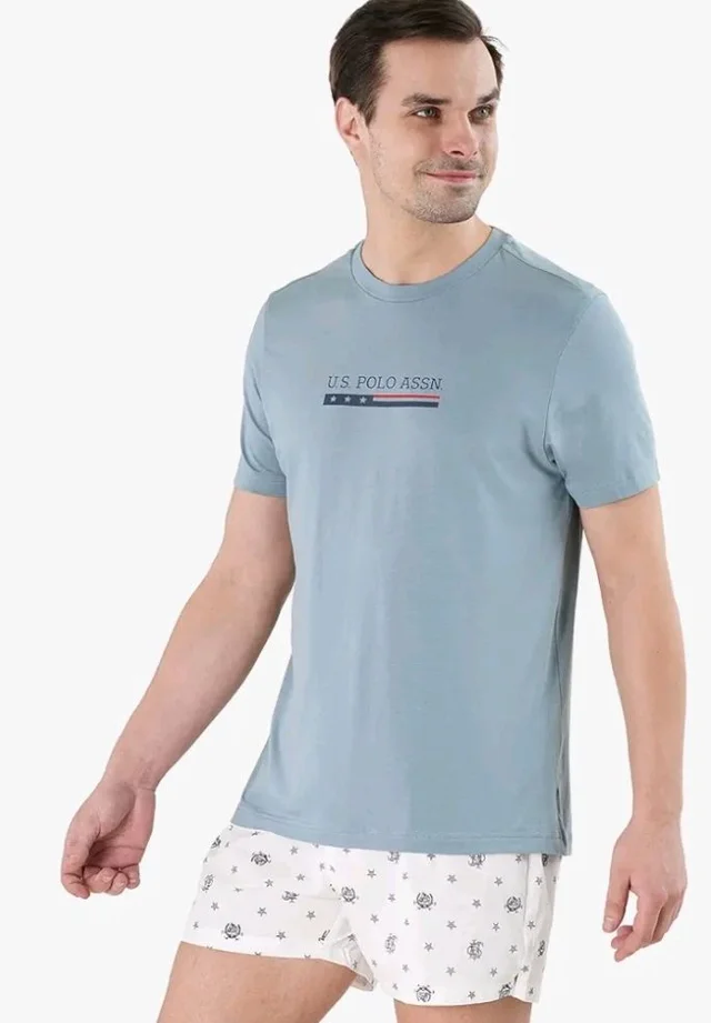 U.S. Polo ASSN. Men's LE001 Cotton Regular Fit Crew Neck Brand Print Lounge T-Shirt
- 2XL
