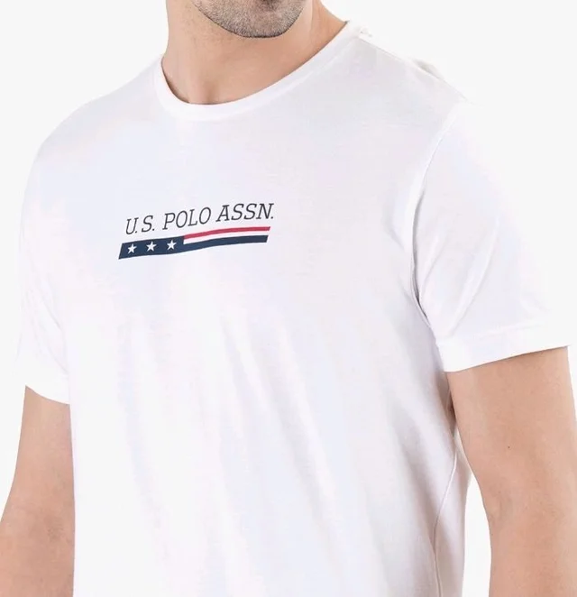 U.S. Polo ASSN. Men's LE001 Cotton Regular Fit Crew Neck Brand Print Lounge T-Shirt
- L