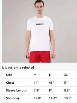 U.S. Polo ASSN. Men's LE001 Cotton Regular Fit Crew Neck Brand Print Lounge T-Shirt
- L