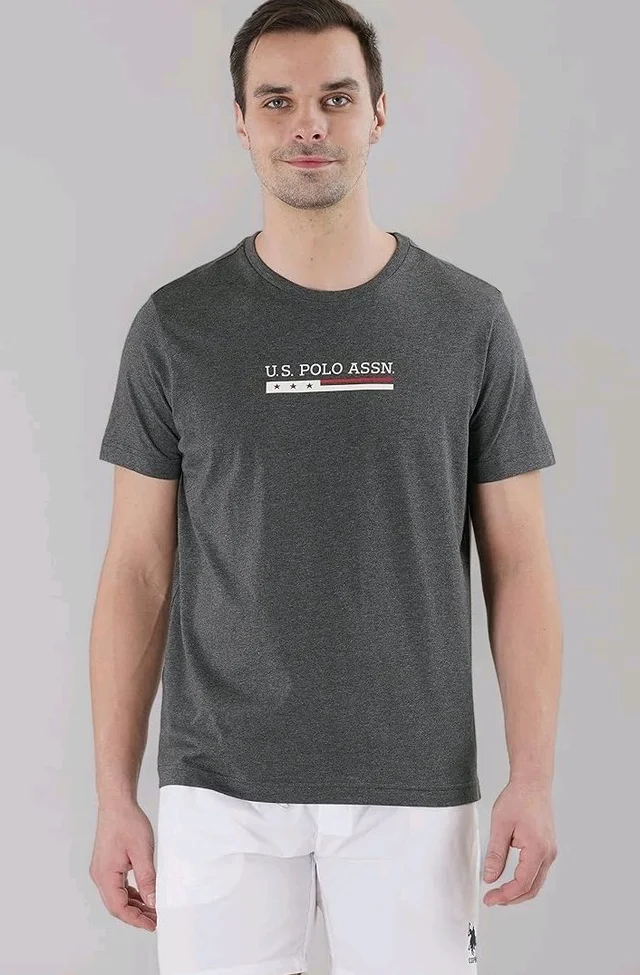 U.S. Polo ASSN. Men's LE001 Cotton Regular Fit Crew Neck Brand Print Lounge T-Shirt
- M