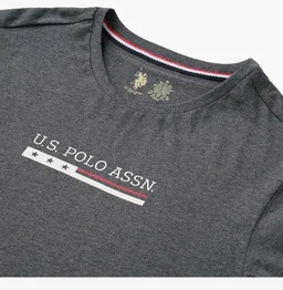 U.S. Polo ASSN. Men's LE001 Cotton Regular Fit Crew Neck Brand Print Lounge T-Shirt
- M