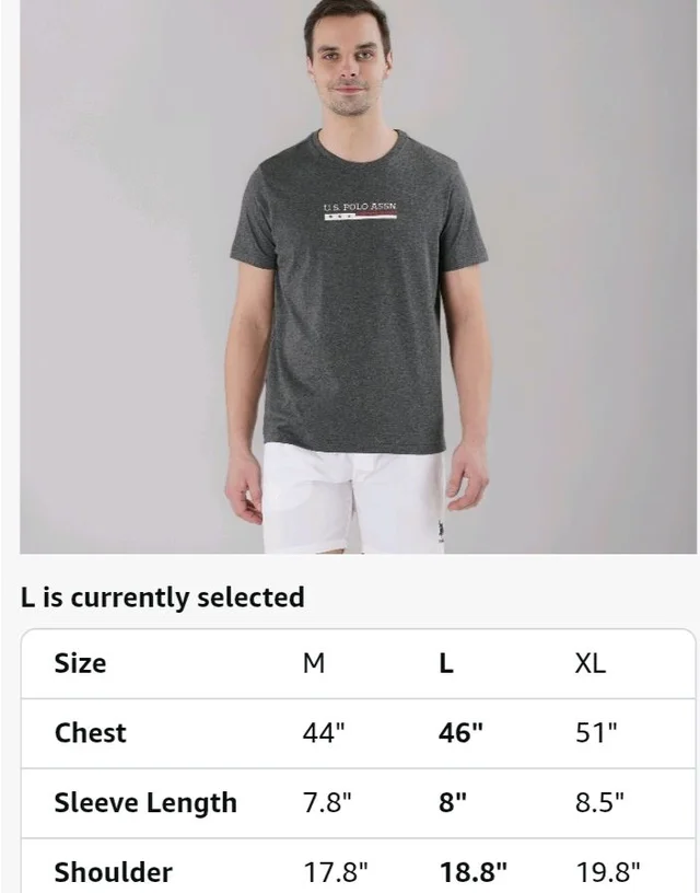 U.S. Polo ASSN. Men's LE001 Cotton Regular Fit Crew Neck Brand Print Lounge T-Shirt
- M