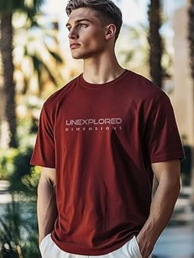 Nobero 100% Cotton T Shirts for Men Stylish | Regular Fit | Graphic Printed T Shirts for Men 180 GSM Combed Cotton | Round Neck Half Sleeve
- L