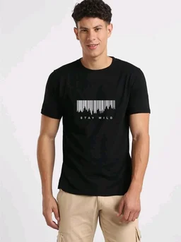 Nobero 100% Cotton T Shirts for Men Stylish | Regular Fit | Graphic Printed T Shirts for Men 180 GSM Combed Cotton | Round Neck Half Sleeve
- M