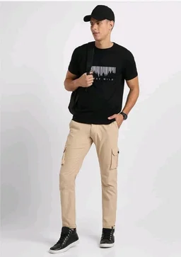 Nobero 100% Cotton T Shirts for Men Stylish | Regular Fit | Graphic Printed T Shirts for Men 180 GSM Combed Cotton | Round Neck Half Sleeve
- M