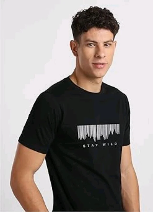 Nobero 100% Cotton T Shirts for Men Stylish | Regular Fit | Graphic Printed T Shirts for Men 180 GSM Combed Cotton | Round Neck Half Sleeve
- M
