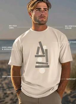 Nobero 100% Cotton T Shirts for Men Stylish | Regular Fit | Graphic Printed T Shirts for Men 180 GSM Combed Cotton | Round Neck Half Sleeve
- S