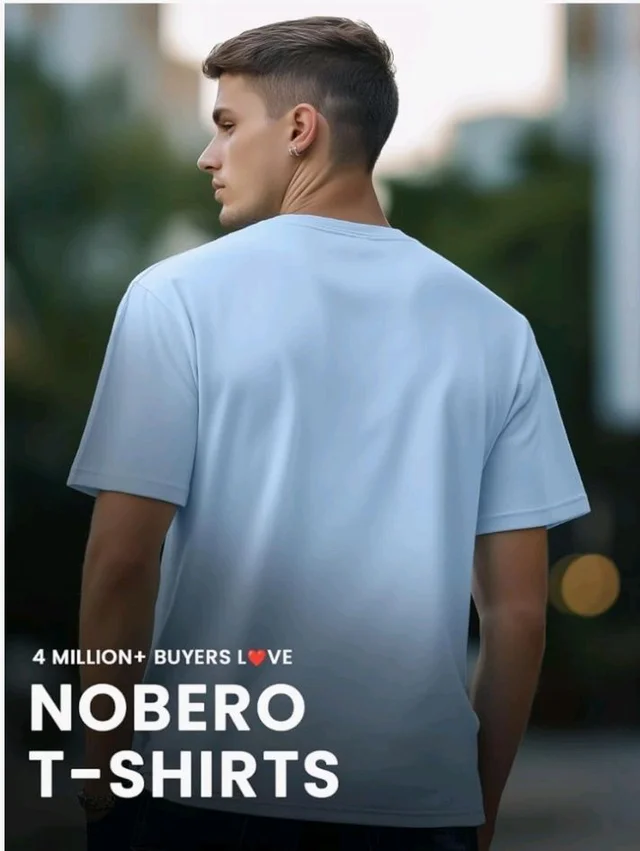 Nobero 100% Cotton T Shirts for Men Stylish | Regular Fit | Graphic Printed T Shirts for Men 180 GSM Combed Cotton | Round Neck Half Sleeve
- 2XL