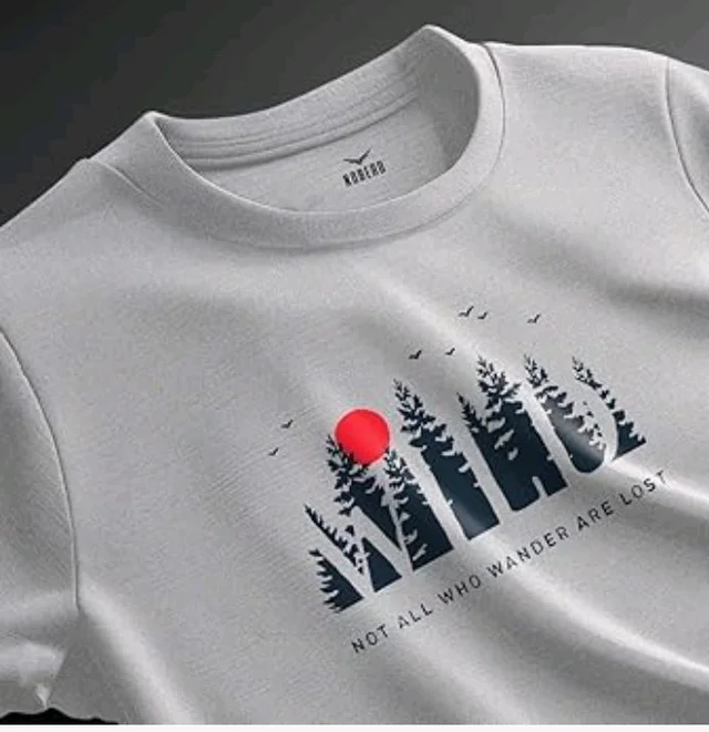 Nobero 100% Cotton T Shirts for Men Stylish | Regular Fit | Graphic Printed T Shirts for Men 180 GSM Combed Cotton | Round Neck Half Sleeve
- L