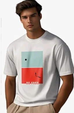 Nobero 100% Cotton T Shirts for Men Stylish | Regular Fit | Graphic Printed T Shirts for Men 180 GSM Combed Cotton | Round Neck Half Sleeve
- L