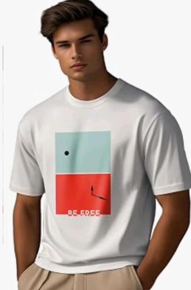 Nobero 100% Cotton T Shirts for Men Stylish | Regular Fit | Graphic Printed T Shirts for Men 180 GSM Combed Cotton | Round Neck Half Sleeve
- L