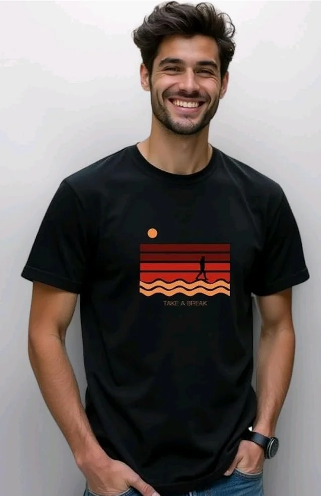 Nobero 100% Cotton T Shirts for Men Stylish | Regular Fit | Graphic Printed T Shirts for Men 180 GSM Combed Cotton | Round Neck Half Sleeve
- S