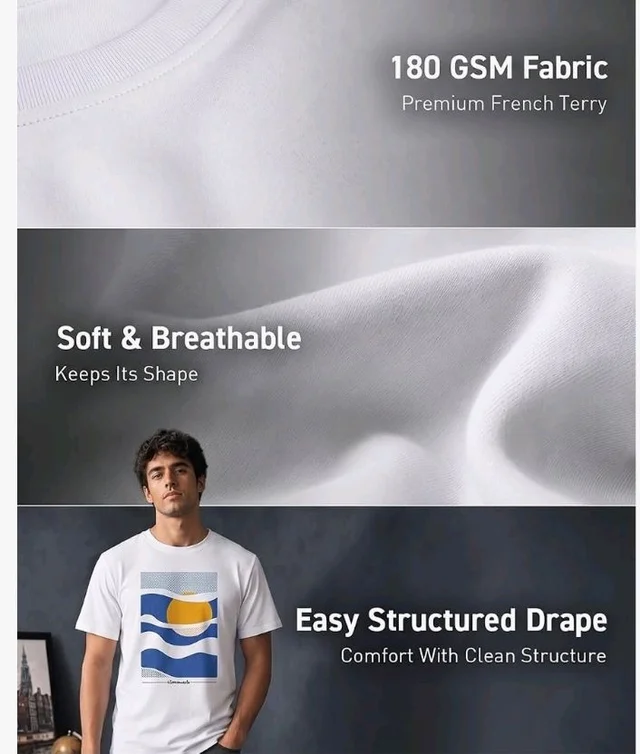 Nobero 100% Cotton T Shirts for Men Stylish | Regular Fit | Graphic Printed T Shirts for Men 180 GSM Combed Cotton | Round Neck Half Sleeve
- 2XL