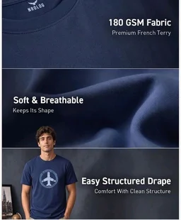 Nobero 100% Cotton T Shirts for Men Stylish | Regular Fit | Graphic Printed T Shirts for Men 180 GSM Combed Cotton | Round Neck Half Sleeve
- 3XL