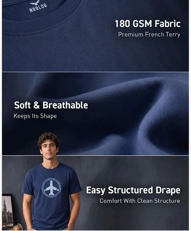 Nobero 100% Cotton T Shirts for Men Stylish | Regular Fit | Graphic Printed T Shirts for Men 180 GSM Combed Cotton | Round Neck Half Sleeve
- 3XL