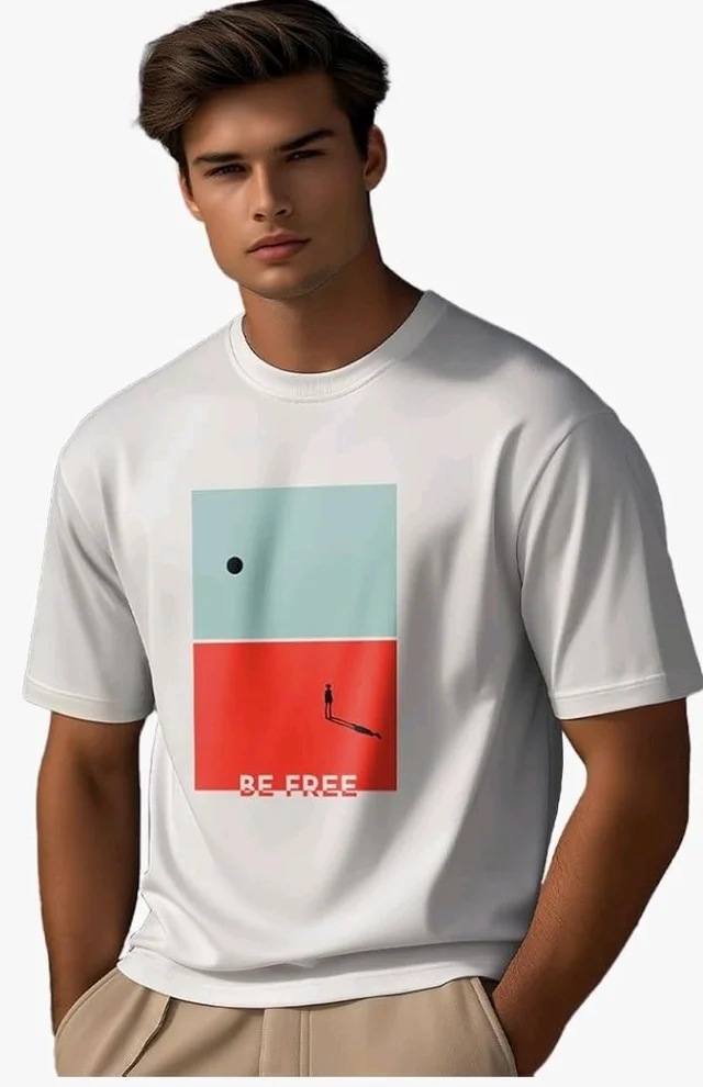 Nobero 100% Cotton T Shirts for Men Stylish | Regular Fit | Graphic Printed T Shirts for Men 180 GSM Combed Cotton | Round Neck Half Sleeve
- M