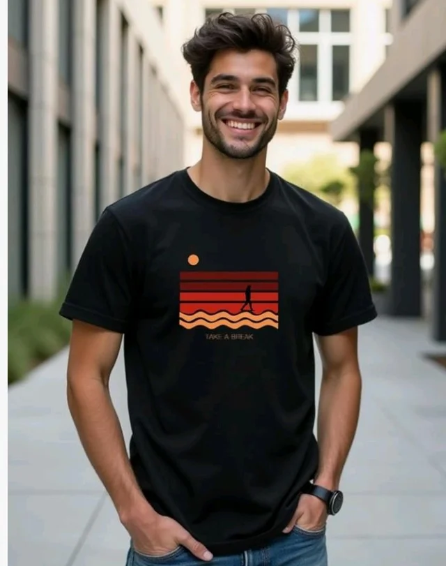 Nobero 100% Cotton T Shirts for Men Stylish | Regular Fit | Graphic Printed T Shirts for Men 180 GSM Combed Cotton | Round Neck Half Sleeve
- M