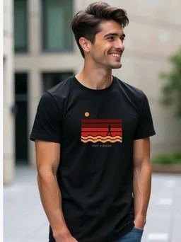 Nobero 100% Cotton T Shirts for Men Stylish | Regular Fit | Graphic Printed T Shirts for Men 180 GSM Combed Cotton | Round Neck Half Sleeve
- M