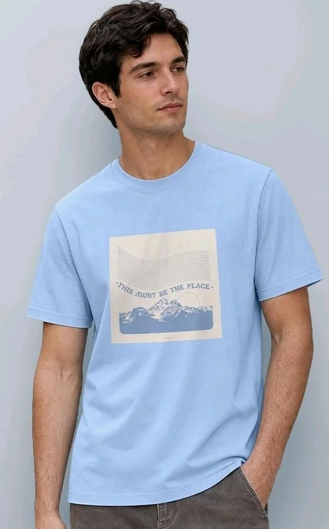 Nobero 100% Cotton T Shirts for Men Stylish | Regular Fit | Graphic Printed T Shirts for Men 180 GSM Combed Cotton | Round Neck Half Sleeve
- S