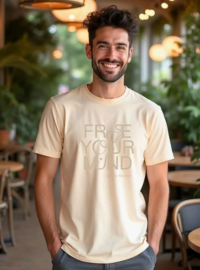 Nobero 100% Cotton T Shirts for Men Stylish | Regular Fit | Graphic Printed T Shirts for Men 180 GSM Combed Cotton | Round Neck Half Sleeve
- L