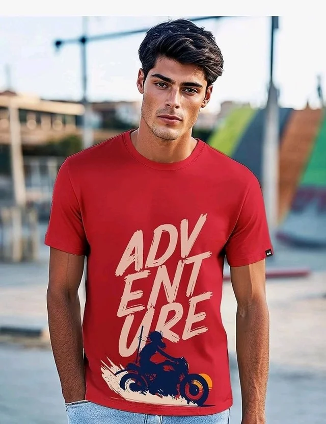 Bewakoof Men's Graphic Print Regular Fit Half Sleeve Round Neck Pure Cotton T-Shirt
- S