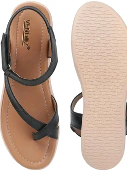 Vendoz Women Stylish Slippers Wedges I Flat Slip on Sandals I Stylish and Casual for Everyday use I Comfortable & Lightweight for Girls & Ladies - 10