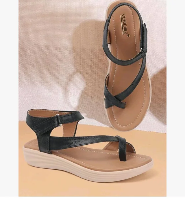 Vendoz Women Stylish Slippers Wedges I Flat Slip on Sandals I Stylish and Casual for Everyday use I Comfortable & Lightweight for Girls & Ladies - 10