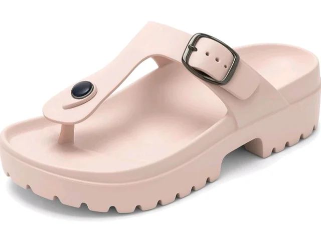ORTHO JOY Orthopedic Arch Support Sandals for Women – Comfort Slip-On Toe Post Slides with Adjustable Strap & Cushion Sole