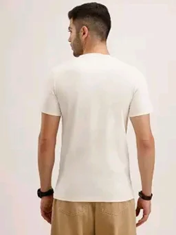 WROGN Men's Pure Cotton T-Shirt | Printed Design | Slim Fit
- M