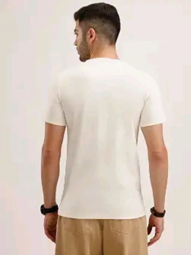WROGN Men's Pure Cotton T-Shirt | Printed Design | Slim Fit
- M