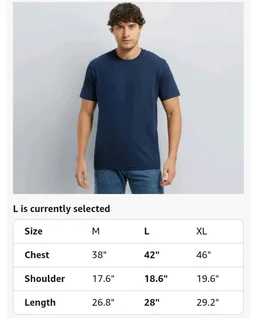Jockey 2714 Men Super Combed Cotton Rich Round Neck Half Sleeve Regular Fit T-Shirt
- S