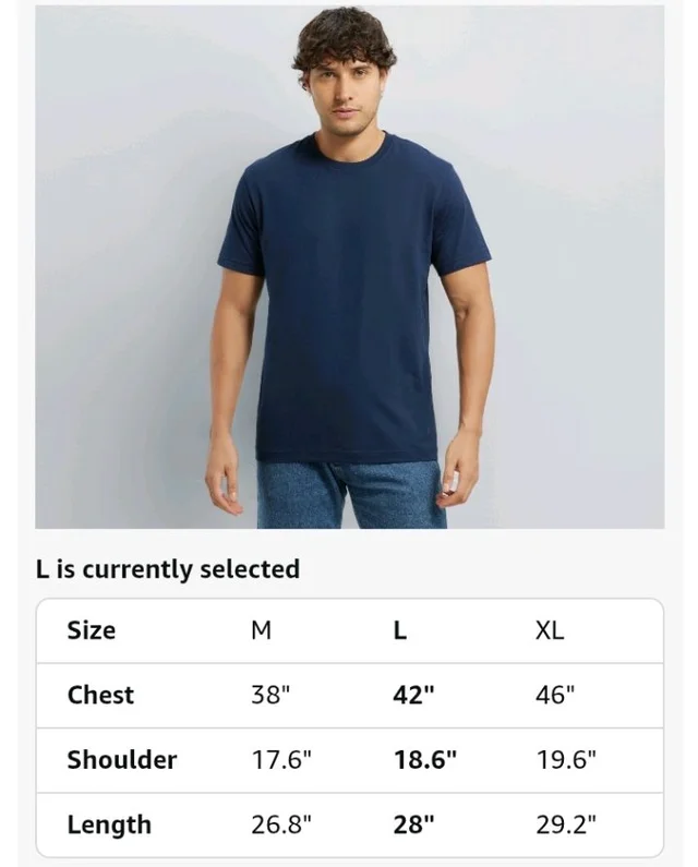 Jockey 2714 Men Super Combed Cotton Rich Round Neck Half Sleeve Regular Fit T-Shirt
- S