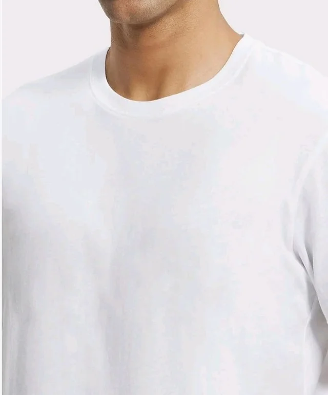 Jockey 2714 Men Super Combed Cotton Rich Round Neck Half Sleeve Regular Fit T-Shirt
- L