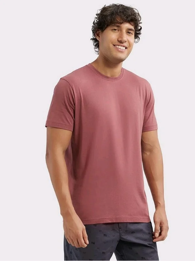 Jockey 2714 Men Super Combed Cotton Rich Round Neck Half Sleeve Regular Fit T-Shirt - L