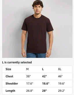 Jockey 2714 Men Super Combed Cotton Rich Round Neck Half Sleeve Regular Fit T-Shirt - 3XL