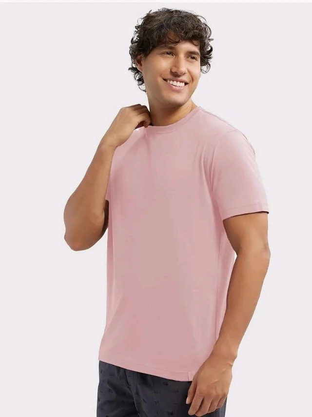 Jockey 2714 Men Super Combed Cotton Rich Round Neck Half Sleeve Regular Fit T-Shirt - M