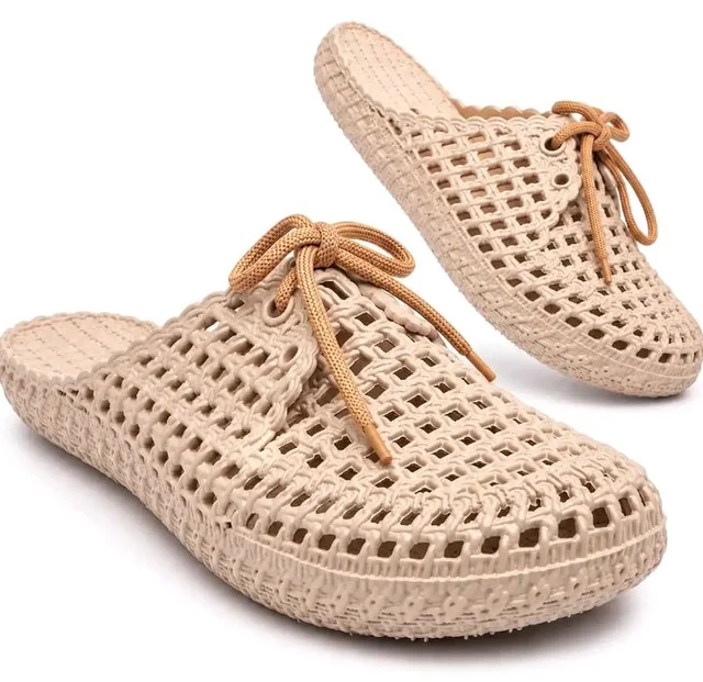 Women Slip On Slides Open Back Flat Sandals Comfortable Daily Use Lightweight Travel Friendly Indoor Outdoor Style - 11