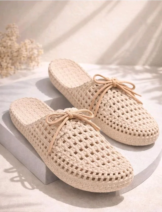 Women Slip On Slides Open Back Flat Sandals Comfortable Daily Use Lightweight Travel Friendly Indoor Outdoor Style - 11