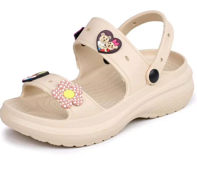 TRASE Double Strap Clogs Sandals for Women | Daily Use Slippers with Adjustable Back Strap | Comfortable Lightweight Waterproof Anti Skid Casual Flip Flops
- 9