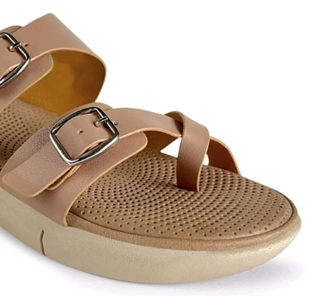 KazarMax Women Magnolia Lightweight Double Strap | Cushioned | Bounce Back | Comfortable Flat Sandals
- 6