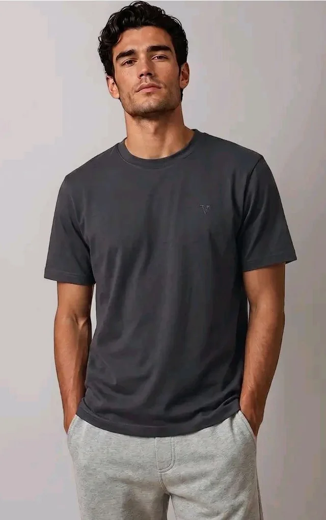Van Heusen Men’s Crew Neck T-Shirt – Soft & Breathable Cotton | Regular Fit | Comfortable Everyday Casual Wear | Short Sleeves | Summer Favorite |Solid Colors | Style 60052|Available in Pack of 1 & 2 - M