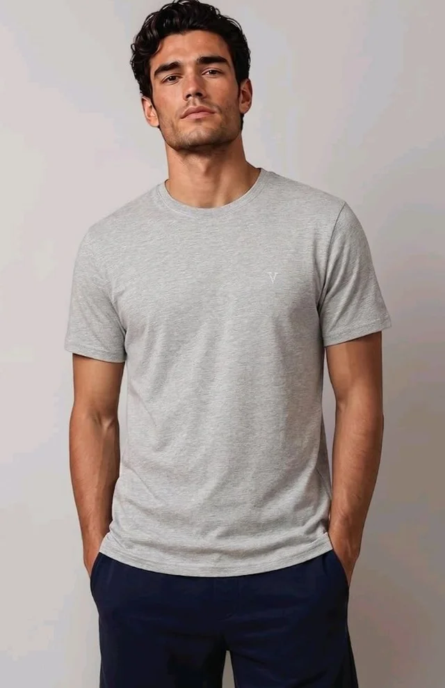 Van Heusen Men’s Crew Neck T-Shirt – Soft & Breathable Cotton | Regular Fit | Comfortable Everyday Casual Wear | Short Sleeves | Summer Favorite |Solid Colors | Style 60052|Available in Pack of 1 & 2
- S