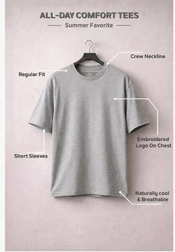 Van Heusen Men’s Crew Neck T-Shirt – Soft & Breathable Cotton | Regular Fit | Comfortable Everyday Casual Wear | Short Sleeves | Summer Favorite |Solid Colors | Style 60052|Available in Pack of 1 & 2
- S