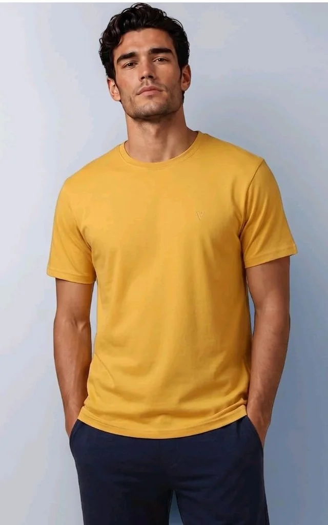 Van Heusen Men’s Crew Neck T-Shirt – Soft & Breathable Cotton | Regular Fit | Comfortable Everyday Casual Wear | Short Sleeves | Summer Favorite |Solid Colors | Style 60052|Available in Pack of 1 & 2
- S