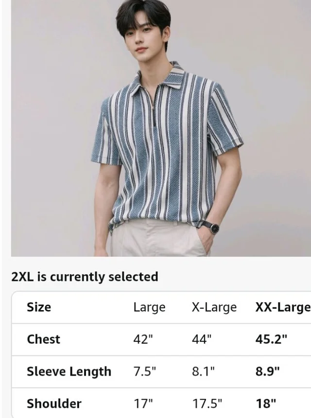 London Hills Men’s Loose Fit Half Sleeve Vertical Striped Polo T-Shirt with Zip Collar | Premium Polyester Fabric | T Shirt for Man | Tshirt | Shirts Men | Tshirt for Man | Men T-Shirts - 3XL