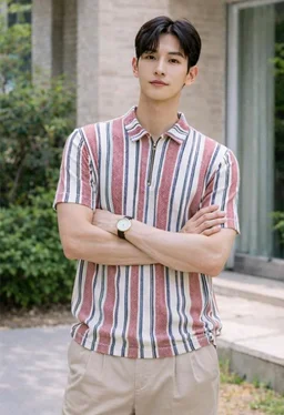 London Hills Men’s Loose Fit Half Sleeve Vertical Striped Polo T-Shirt with Zip Collar | Premium Polyester Fabric | T Shirt for Man | Tshirt | Shirts Men | Tshirt for Man | Men T-Shirts - 2XL