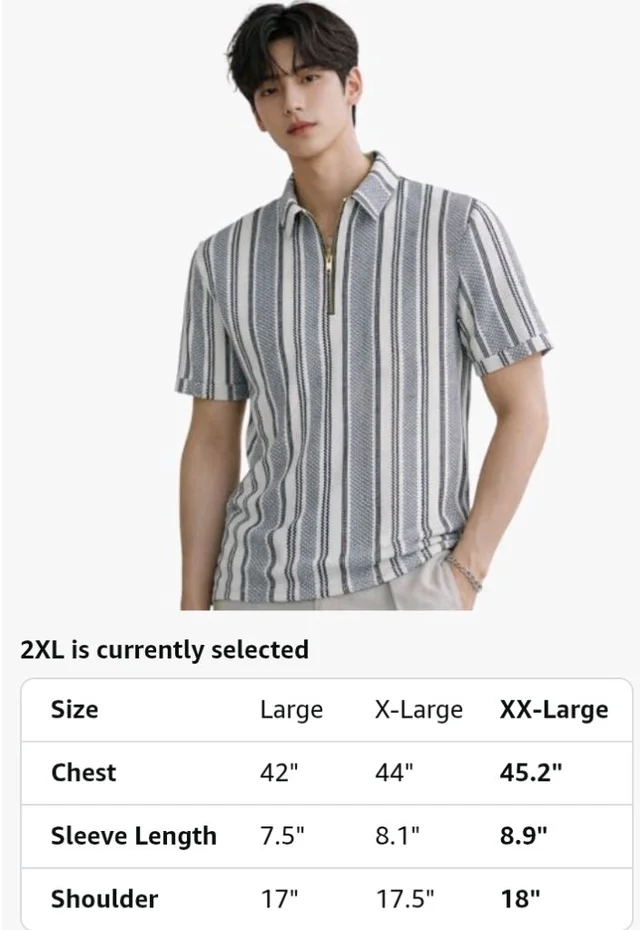 London Hills Men’s Loose Fit Half Sleeve Vertical Striped Polo T-Shirt with Zip Collar | Premium Polyester Fabric | T Shirt for Man | Tshirt | Shirts Men | Tshirt for Man | Men T-Shirts
- 2XL