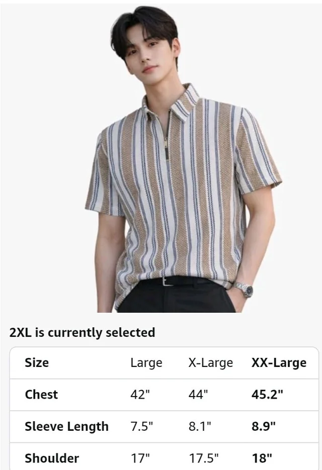 London Hills Men’s Loose Fit Half Sleeve Vertical Striped Polo T-Shirt with Zip Collar | Premium Polyester Fabric | T Shirt for Man | Tshirt | Shirts Men | Tshirt for Man | Men T-Shirts
- S